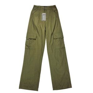 Pretty Little Thing Wide Leg Cargo Pants Retro Y2K Comfy Streetwear Trouser NEW